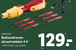 Lidl PARKSIDE Batteridreven skruetrækker 4 V tilbud