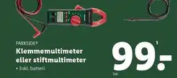 Lidl PARKSIDE Klemmemultimeter eller stiftmultimeter tilbud