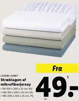 Lidl Livarno Home Stræklagen af mikrofiberjersey tilbud