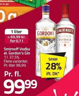 Fleggaard Smirnoff Vodka el. Gordon's Gin tilbud