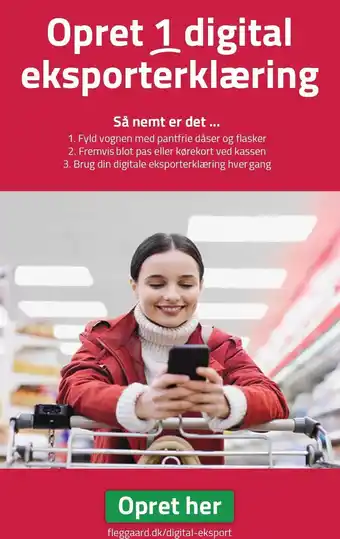 Fleggaard Opret 1 digital eksporterklæring tilbud