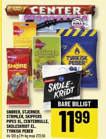 Løvbjerg SNØRER, STJERNER, STRIMLER, SKIPPERS PIPES XL, CENTERRULLE, SKOLESKRIDT EL. TYRKISK PEBER tilbud