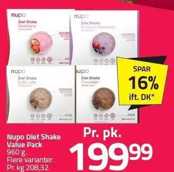 Fleggaard Nupo Diet Shake Value Pack tilbud