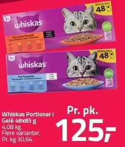 Fleggaard Whiskas Portioner i Gelé 48x85 g tilbud