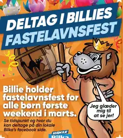 Bilka Billie holder fastelavnsfest tilbud