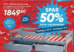 Bilka SPAR 50% på børne- og jniorsenge tilbud