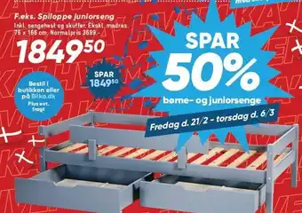 Bilka SPAR 50% på børne- og jniorsenge tilbud