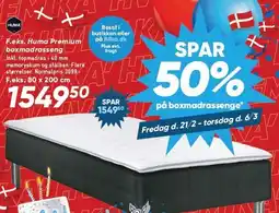 Bilka SPAR 50% på boxmadrassenge tilbud