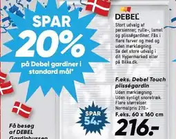 Bilka SPAR 20% på Debel gardiner i standard mål tilbud