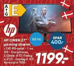 Bilka HP OMEN 27'' gaming skærm tilbud