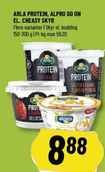 Løvbjerg ARLA PROTEIN, ALPRO GO ON EL. CHEASY SKYR tilbud