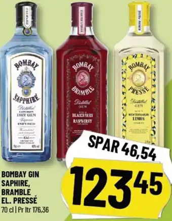 Løvbjerg BOMBAY GIN SAPHIRE, BRAMBLE EL. PRESSÉ tilbud