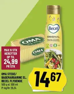 Løvbjerg OMA STEGE/ BAGEMARGARINE EL. BECEL FLYDENDE tilbud