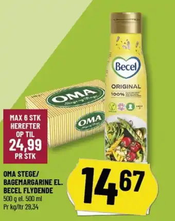 Løvbjerg OMA STEGE/ BAGEMARGARINE EL. BECEL FLYDENDE tilbud