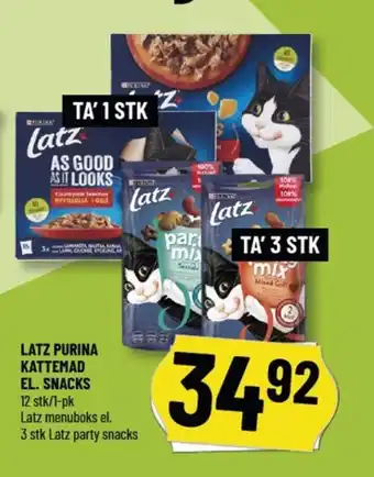 Løvbjerg LATZ PURINA KATTEMAD EL. SNACKS 12 stk/1-pk tilbud