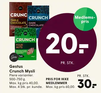 SPAR Gestus Crunch Mysli tilbud