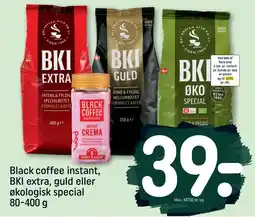 REMA 1000 Black coffee instant, BKI extra, guld eller økologisk special 80-400 g tilbud