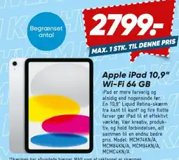 Bilka Apple iPad 10,9" Wi-Fi 64 GB tilbud