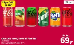 Fleggaard Coca Cola, Fanta, Sprite el. Fuze Tea tilbud