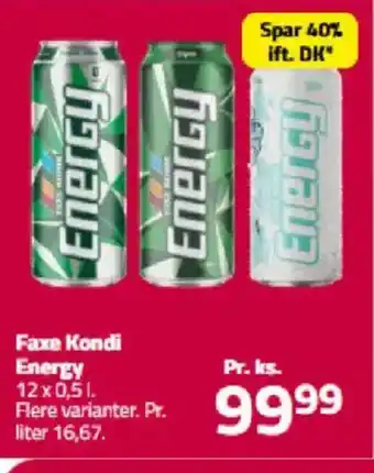 Fleggaard FAXE KONDI Energy tilbud