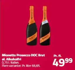 Fleggaard Mionetto Prosecco DOC Brut el. Alkoholfri tilbud