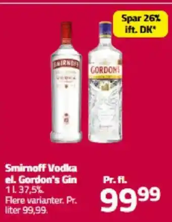 Fleggaard Smirnoff Vodka el. Gordon's Gin tilbud