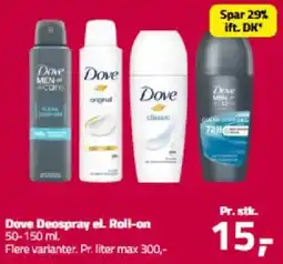 Fleggaard DOVE Deospray el. Roll-on tilbud