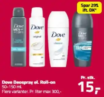 Fleggaard DOVE Deospray el. Roll-on tilbud