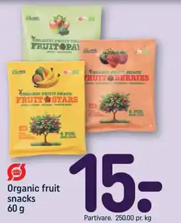 REMA 1000 Organic fruit snacks tilbud