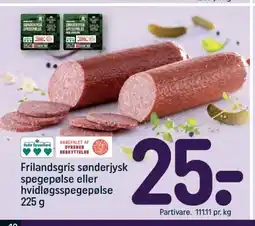 REMA 1000 Frilandsgris sønderjysk spegepølse eller hvidløgsspegepølse tilbud