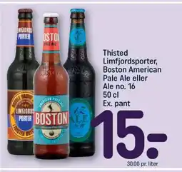 REMA 1000 Thisted Limfjordsporter, Boston American Pale Ale eller Ale no. 16 tilbud