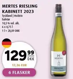 Scandinavian Park MERTES RIESLING KABINETT 2023 tilbud