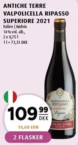 Scandinavian Park ANTICHE TERRE VALPOLICELLA RIPASSO SUPERIORE 2021 tilbud