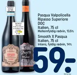 REMA 1000 Pasqua Valpolicella Ripasso Superiore eller Smooth X Pasqua tilbud