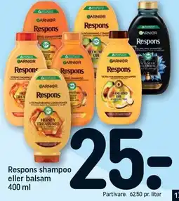 REMA 1000 Respons shampoo eller balsam tilbud