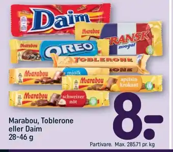 REMA 1000 Marabou, Toblerone eller Daim tilbud