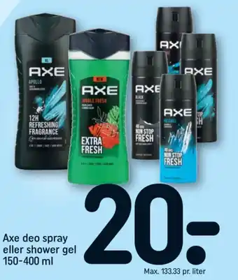 REMA 1000 AXE deo spray eller shower gel tilbud