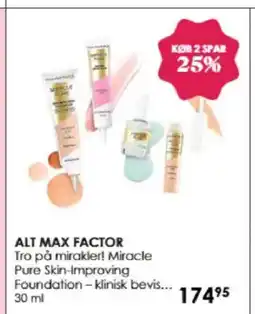 Matas ALT MAX FACTOR tilbud