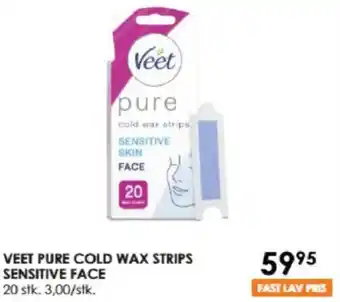 Matas VEET PURE COLD WAX STRIPS SENSITIVE FACE tilbud