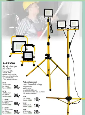 Harald Nyborg Arbejdslampe på stativ tilbud