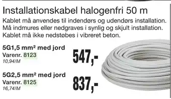 Harald Nyborg Installationskabel halogenfri 50 m tilbud