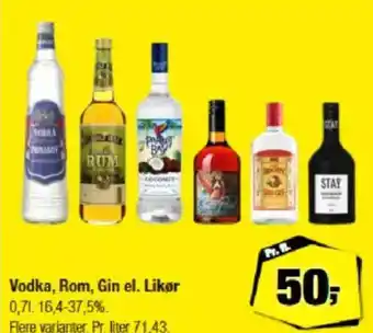 Calle Vodka, Rom, Gin el. Likør tilbud