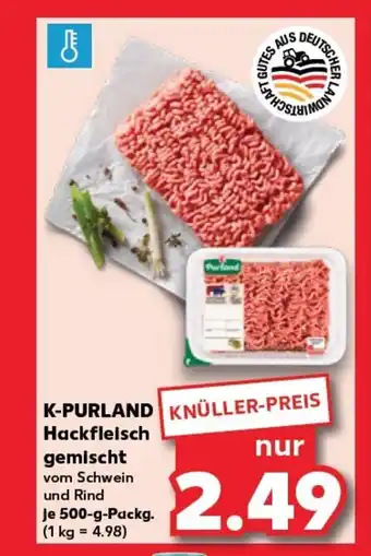 Kaufland K-purland hackfleisch gemischt tilbud