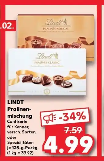 Kaufland LINDT Pralinen- mischung tilbud