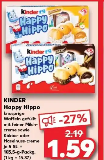 Kaufland KINDER Happy hippo tilbud