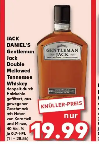 Kaufland JACK DANIEL'S Gentleman jack double mellowed tennessee whiskey tilbud