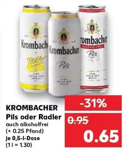 Kaufland KROMBACHER Pils oder radler tilbud