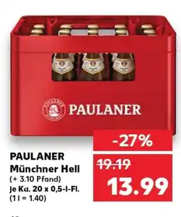 Kaufland PAULANER Münchner hell tilbud