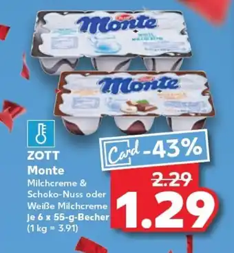 Kaufland ZOTT Monte tilbud