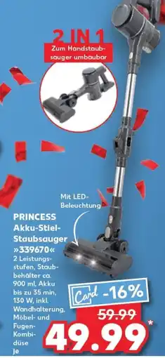 Kaufland PRINCESS Akku-stiel- staubsauger 339670 tilbud